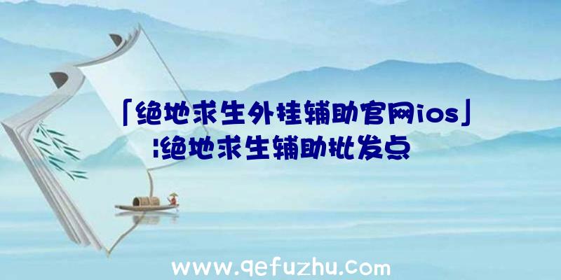 「绝地求生外挂辅助官网ios」|绝地求生辅助批发点